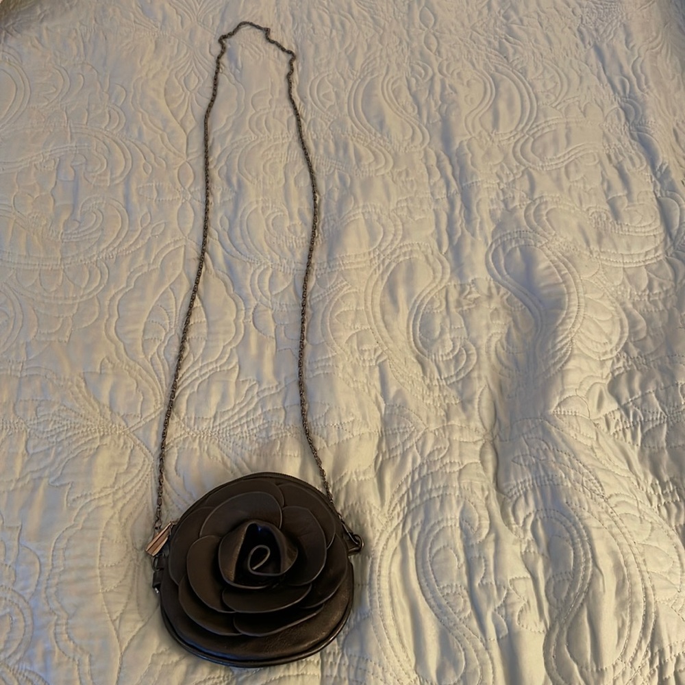 Cute black leather mini purse